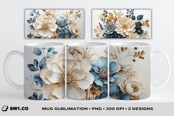 3D Alcohol Flowers Mug Sublimation: Integrating High-Quality Digital Assets into Your Production Workflow