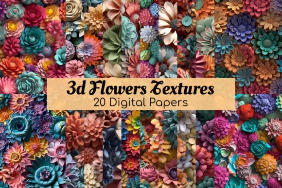 3D Flowers Textures for Creative Digital Projects