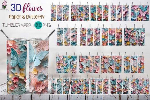 3D Paper Flower Background Bundle: A Creative Solution for Sublimation Design Projects