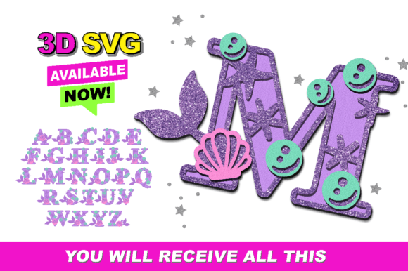 Alphabet 3D SVG Mermaid: A Creative Tool for Crafting and Design