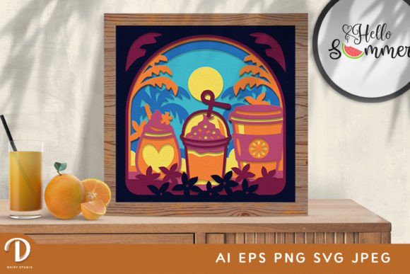 Bring the Spirit of Summer Home with the 3D Shadow Box Paper Cut SVG