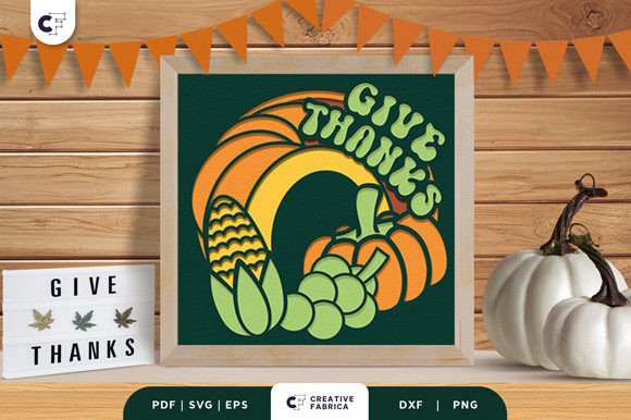 Cornucopias 3D Paper Cutting SVG