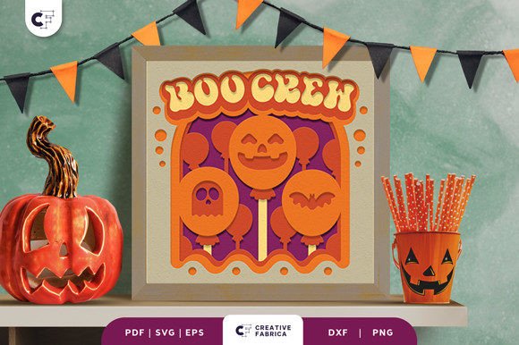 Cute Halloween Candies 3D Shadow Box for Festive Fun