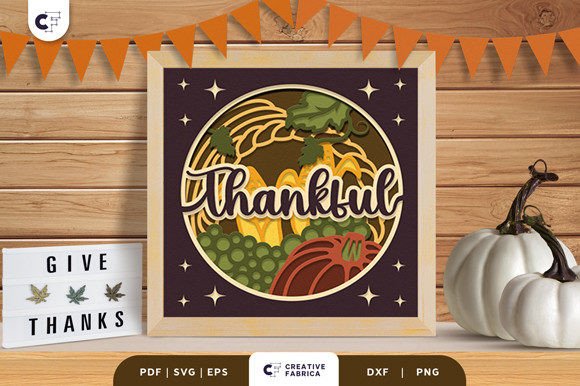 Fall Harvest Cornucopias 3D Light Box – A Creative Decor Accent