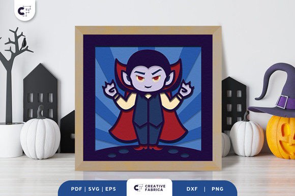 Halloween Kawaii Vampire 3D Paper Cut: A Cute Twist on Spooky Decor