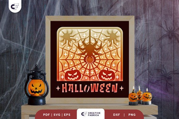 Halloween Spider Web 3D Light Box