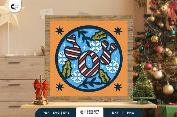 How to Create a Festive Christmas Joy Sign with 3D Paper Cut SVG