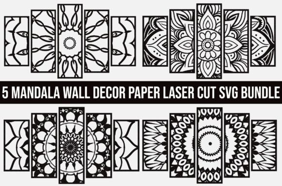 Mandala Wall Decor Laser Cut 3D Bundle 2