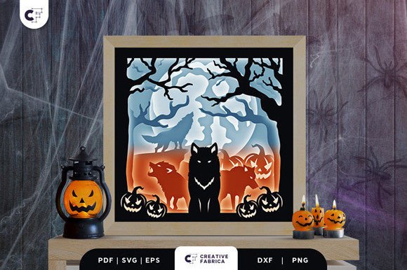 Scary Forest 3D Paper Cut Shadow Box: A Unique Halloween Craft for Enthusiasts and Decor Aficionados