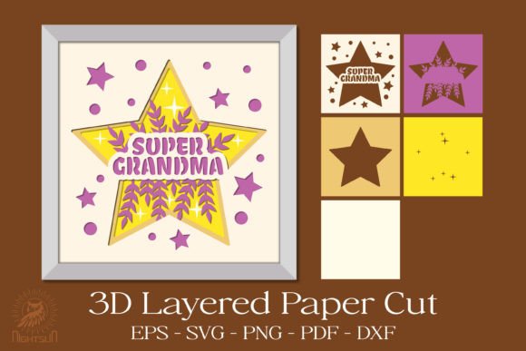 Super Grandma 3D Layered Papercut SVG: A Creative Tool for Modern Crafters
