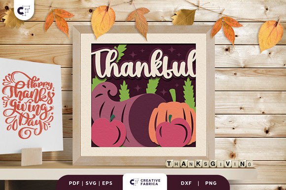 Thankful Cornucopias 3D Paper Cut SVG: A Creative Way to Celebrate Thanksgiving