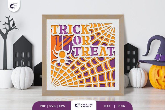 Trick or Treat Web 3D Layered Paper Cut: A Spooky and Stylish Decor Solution