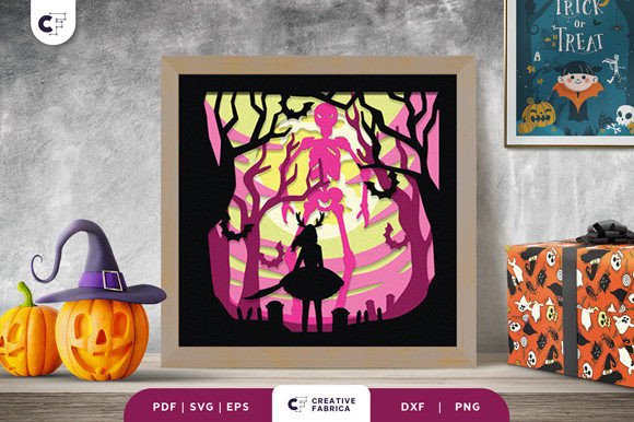 Unleash Creativity with the Night Forest 3D Light Box Paper Cut SVG