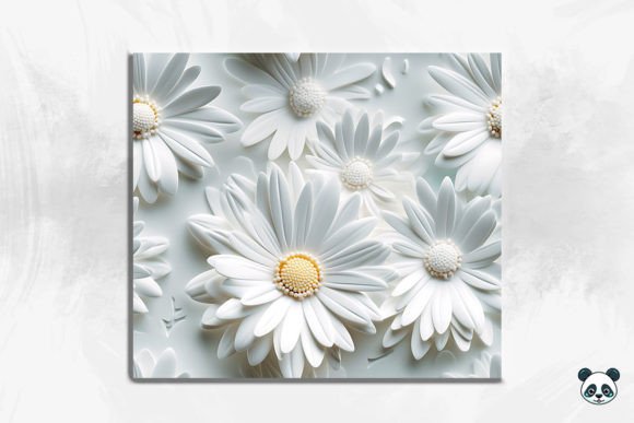 White Daisy Flower 3D Seamless Pattern 6: A Versatile Design for Sublimation Projects